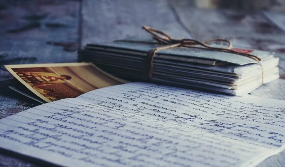 maestra, shallow focus of letter paper