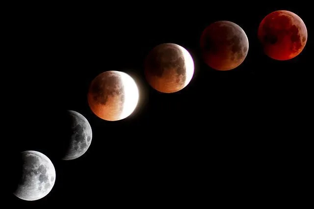 eclipse lunar, eclipse lunar en Piscis, Moon Blood Moon Super Moon - Comfreak / Pixabay