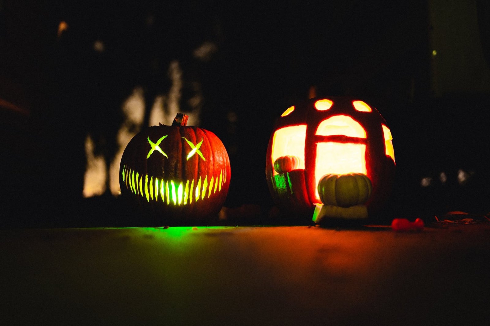 lighted jack o lantern ornament