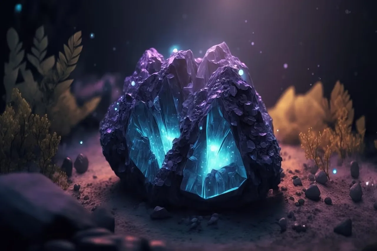 Uso etérico de los cristales 4 uso etérico de los cristales, ai generated, rock, blue crystal