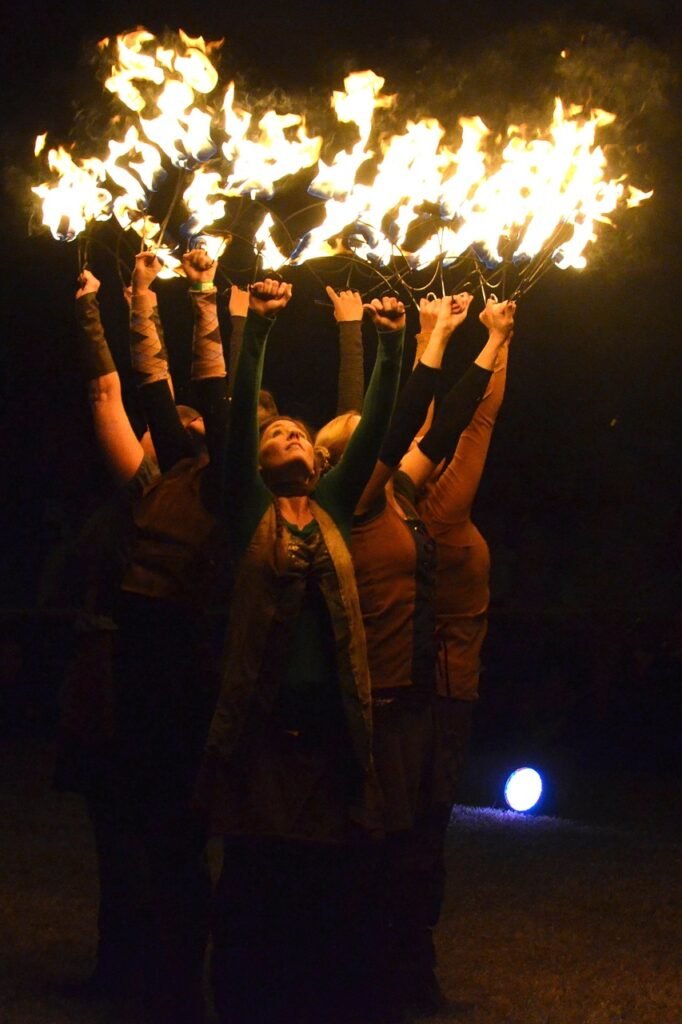 imbolc, fire dance, celtic festival, celtic entertainment