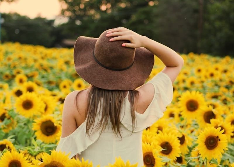 equinoccio, Photo of Woman in a Sunflower Field