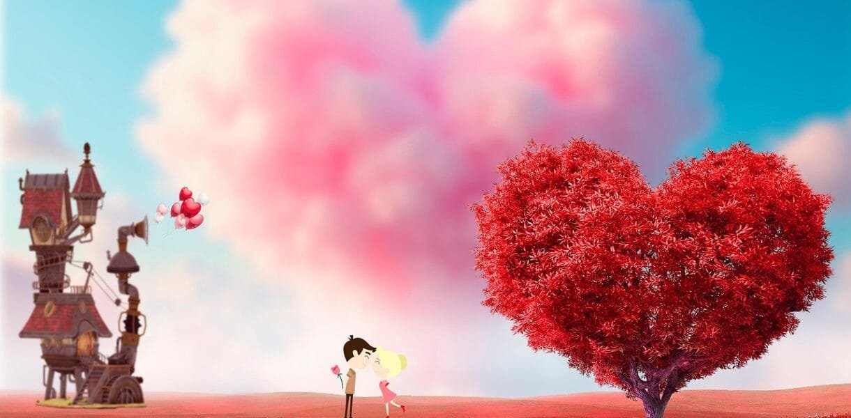 san valentin, valentine's day, love, heart, fantasy, clouds, couple, nature, lovers, together, relationship