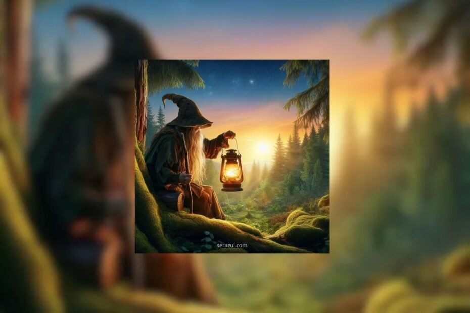 ermitaño, escorpio, tarot, ai generated, hermit, lamp, lantern, man, wisdom, solitude, answer, quest, nature